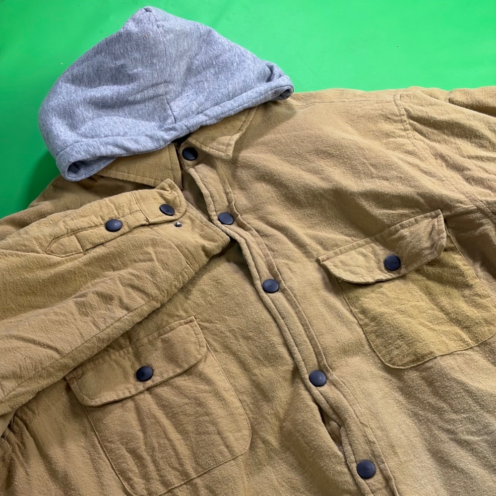 Haband Tailgater Hooded Jacket Mens 3XT Quilted Workwear Shirt Jacket Shacket